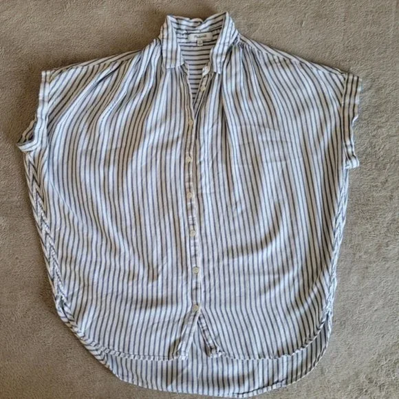 Madewell Central Shirt Dalton Stripe size small - Picture 4 of 15